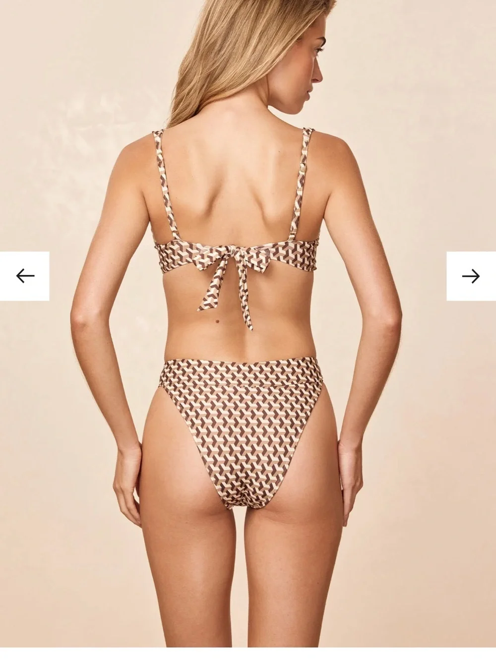 Monday Swimwear Clovelly Top in Husk Geo
